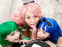Cute Cosplay Babes Khloe Kingsley, Laney Grey And Bianca Bangs Get Deeply Fucked