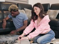 Maya Woulfe Sucks Giant Black Cock And Gets Boned In The Living Room