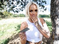 Louise Lee Takes Messy Cum In Her Slutty Mouth After Servicing Young Cock