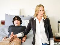 Lilly James Hops On Stepson's Cock And Rides It With Her Butthole