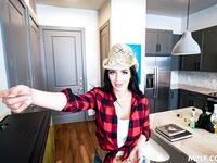 Raven-haired Cowgirl Alexa Payne Smiles As Long Prick Drills Her Wet Coochie