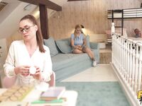 Pigtailed Blondie Named Dominno Gets Fucked In The Hostel