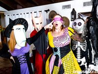 Halloween Sluts Sophia Locke And Evie Christian Get Nicely Fucked In Bed