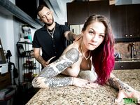 Pink-haired Bitch Chloe Ryder Gets Pounded In The Kitchen