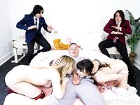 Lana Smalls And Evie Christian Lick Each Other's Pussy Before Getting Laid