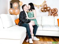Barely Legal Teen Katerina Deville Gets Spit Roasted In Bed