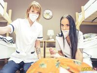 Hot Nurses Jennifer Mendez And Ariela Donovan Get A Nice Dose Of Dick