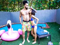Tiny Babe Xoey Li Gets An Intense Pussy Pounding From Handsome Black Dude