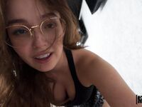 Young Slut Leana Lovings Smiles While Getting Her Wet Coochie Drilled