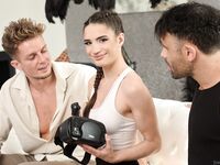 Pigtailed Spinner Candie Luciani Gets DPed On The Couch