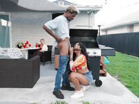 India Lordhefner Pleasures Her Muscled Black Lover Outdoors