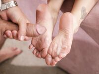 Tiffany Tatum Takes Cum On Her Sexy Feet After A Nice Fuck