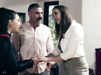 Chanel Preston And Whitney Wright Pleasuring Horny Dude In Bed