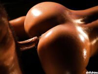 Naked Hottie Lady Gang Gets Oiled Up And Fucked Well