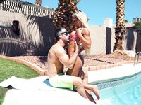 Fit Kitty Pleasures Her Horny Boyfriend By The Pool