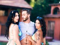 Queenie Sateen Shares Rock Hard Cock With Her Best Friend photos (Vanessa Sky)