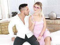 Pigtailed Teen With Glasses Gets Fucked In The Ass photos (Lika Star)