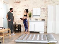 Dark-haired Masseuse With Natural Tits Pleases Bearded Dude In The Bathroom photos (Victoria Sunshine)