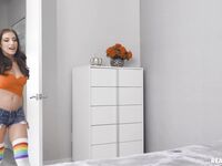 Spicy Brunette In High-knee Socks Enjoys Riding Jimmy's Cock photos (Spencer Bradley)