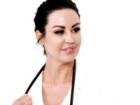 Dark-haired Nurse Jamie Michelle Enjoys Riding Patient's Cock