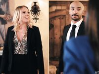 Dark-haired Mature With Big Tits Gets Boned On The Table photos (Rayveness, Candice Dare)