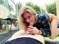 Serene Siren Blows And Rides Her Horny Lover Outdoors