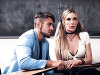 Skinny Schoolgirl In High-knee Socks Gets Eaten Out And Shagged In The Classroom photos (Aiden Ashley)