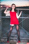 Leggy Brunette In Red Heels Gets Screwed Outdoors photos (Jennifer Jacobs, Michael Vegas)