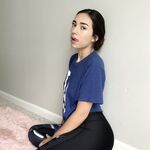 Amateur babe Samly Puff strips her shorts and shows her big ass in her panties