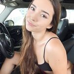 Pretty amateur babe Samly Puff shows off her big ass n her panties in the car