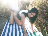 Ophelia Purr Gets Fucked Inside And Outside The House