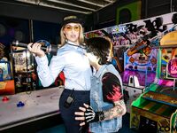 Juggy Female Security Agent Ryan Keely Seduced Young Dude