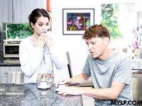 Spunky MYLF Angelina Moon Gets Eaten Out And Fucked Through The Hole In Her Fishnets