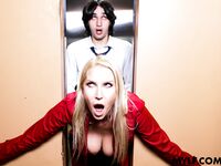 Amazing Elevator MMF Threesome With Vanessa Cage