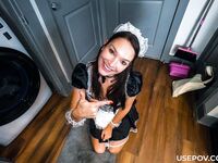 Saucy Maid In White Stockings Gets Pounded In POV photos (Katrina Colt)