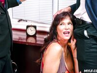 Wild Mature Syren De Mer Pleasures Horny Dude In The Office