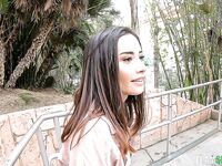 Pretty Brunette Aria Lee Sucks And Rides Hard Pecker In POV