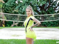 Sporty MILF With Tattoos Pleasures Bearded Dude In All Possible Ways photos (Lolly Dames)