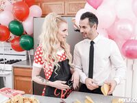 Pretty Blonde Housewife With No Tits Gets Pounded In The Kitchen photos (Hyley Winters)