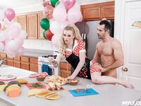 Pretty Blonde Housewife With No Tits Gets Pounded In The Kitchen photos (Hyley Winters)