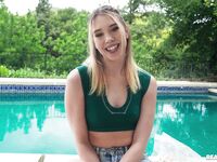 Small-tit Blondie Sophia Sterling Gets Pounded By The Pool