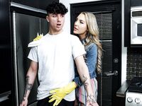 Harper Hill Deethroats And Rides Young Cock Until It Explodes