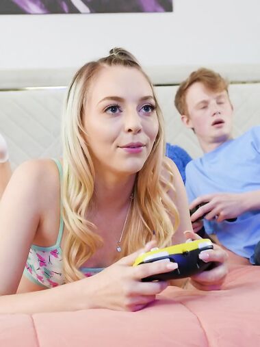 Cute Blondie With Natural Tits Seduced Her Stepbrother photos (Lily Larimar)