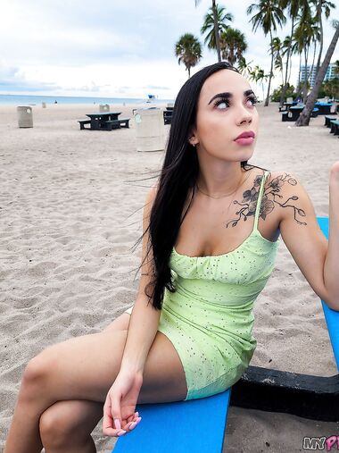 Exotic Bimbo With Natural Boobs Blows And Rides Her Stepbrother In POV photos (Gaby Ortega)