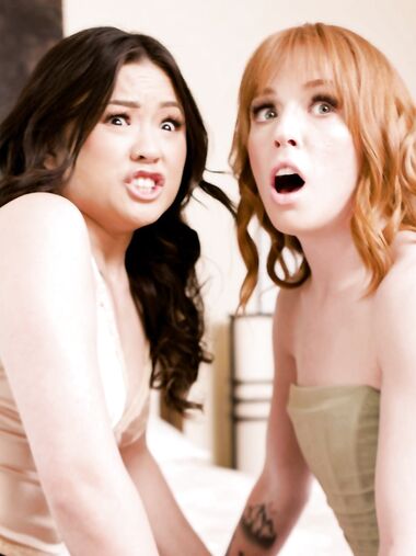 Madi Collins, Lulu Chu And Whitney Wright Pleasuring Each Other In Bed