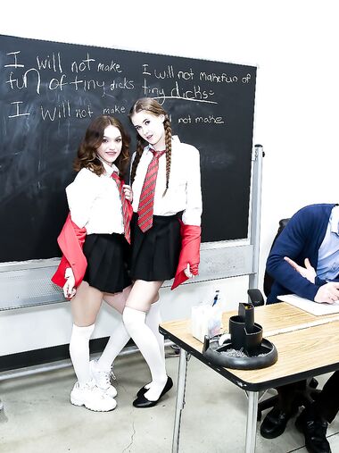 Naughty Schoolgirls Gracie Gates And Athena Heart Screwed By Their Professor