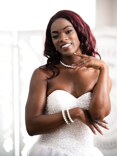 Petite Black Bride Ana Foxxx Gets Fucked In Standing Position After Receiving Oral