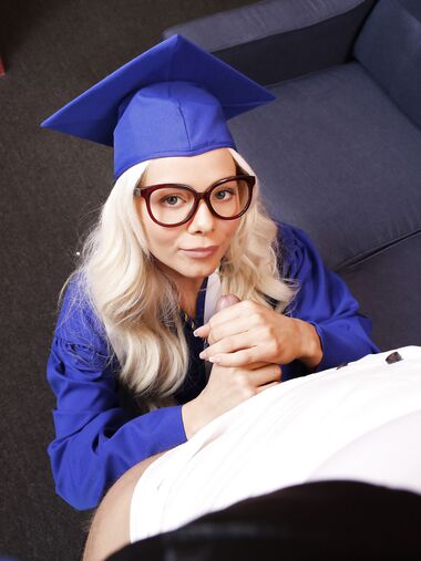 Adorable Blonde Babe Gets Fucked Right After Her Graduation photos (Elsa Jean)