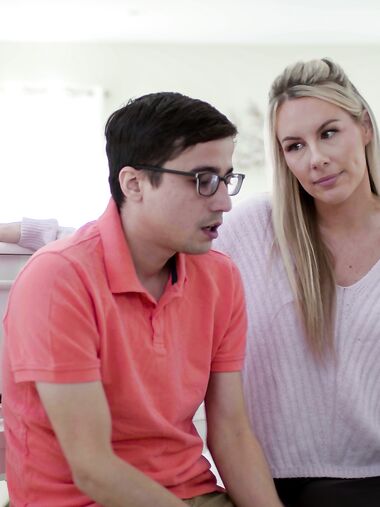 Insatiable MILF Bunny Madison Fucks Nerdy Dude In The Living Room