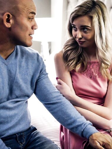 Blonde Teen Lexi Lore Pleases Her Tattooed In Bed